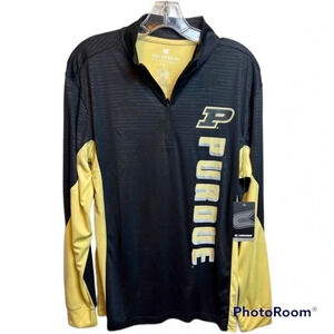 NWT’S. Colosseum Black Purdue Boilermakers Quarter-Zip‎ Pullover.